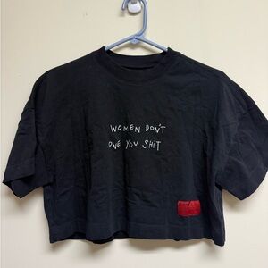 CHNGE Black Tee with Red and White Patch